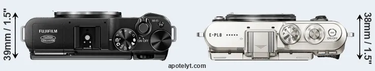 Compare X-M1 versus E-PL8 top