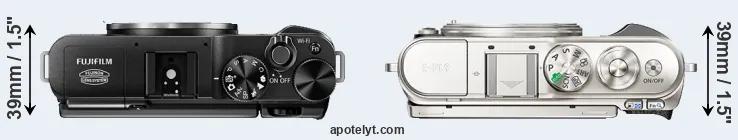 Compare X-M1 versus E-PL9 top