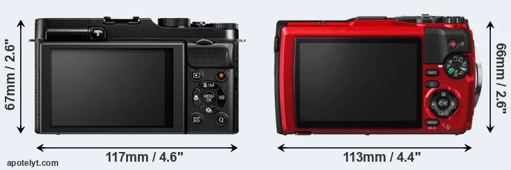 Comparison X-M1 or TG-5 rear