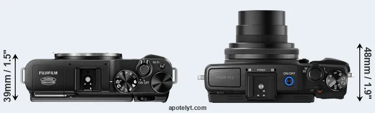 Compare X-M1 versus XZ-2 top