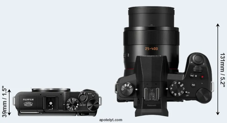Compare X-M1 versus FZ1000 II top