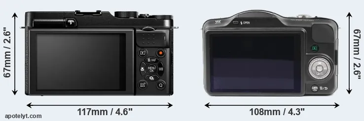 Comparison X-M1 or GF3 rear