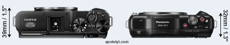 Compare X-M1 versus GF3 top