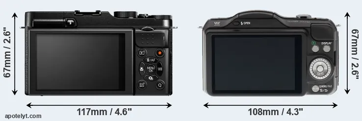 Comparison X-M1 or GF5 rear