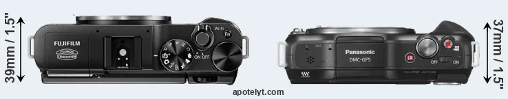 Compare X-M1 versus GF5 top