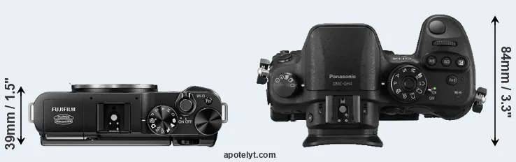 Compare X-M1 versus GH4 top