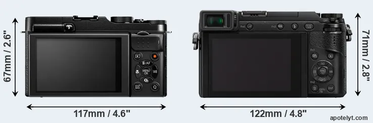 Comparison X-M1 or GX85 rear
