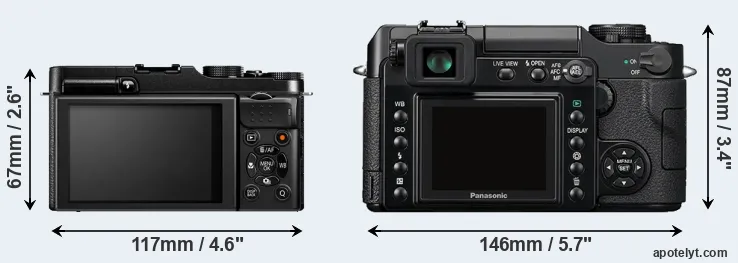 Comparison X-M1 or L1 rear