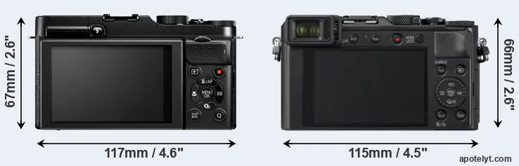 Comparison X-M1 or LX100 II rear