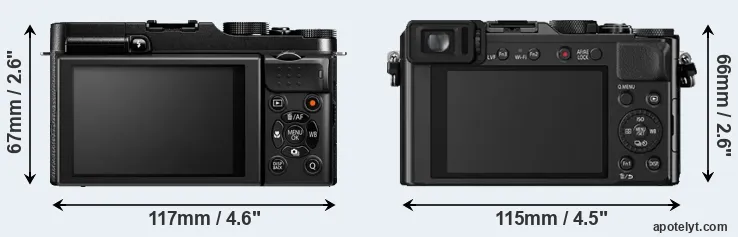 Comparison X-M1 or LX100 rear