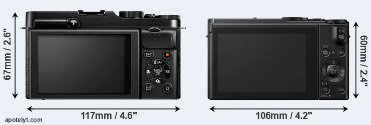 Comparison X-M1 or LX15 rear