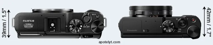 Compare X-M1 versus LX15 top