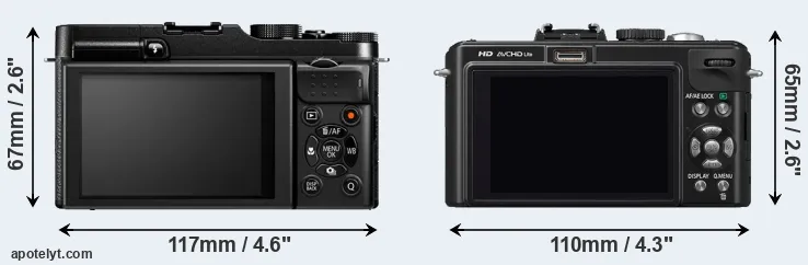 Comparison X-M1 or LX5 rear