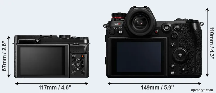 Comparison X-M1 or S1R rear