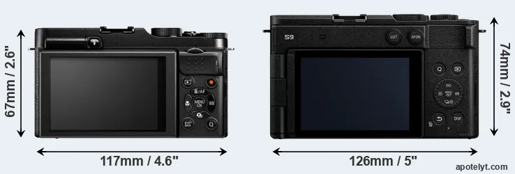 Comparison X-M1 or S9 rear