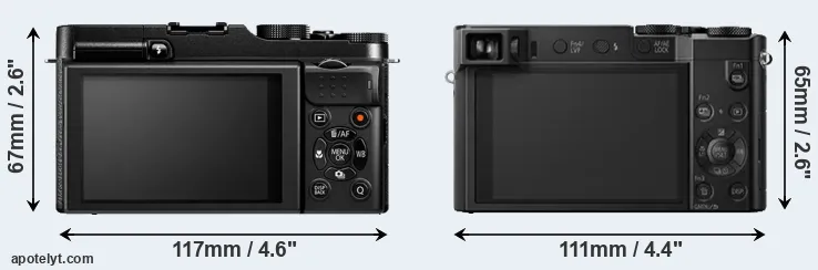 Comparison X-M1 or TZ100 rear