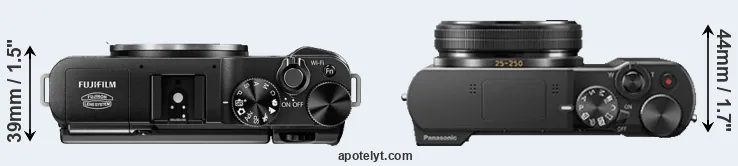 Compare X-M1 versus TZ100 top