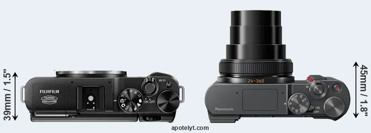 Compare X-M1 versus TZ200 top