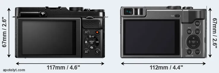 Comparison X-M1 or ZS70 rear