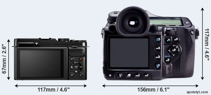 Comparison X-M1 or 645D rear