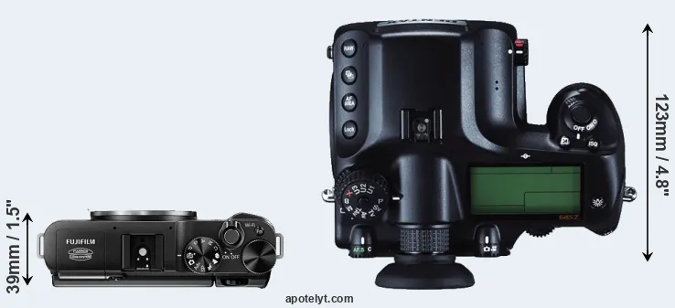 Compare X-M1 versus 645Z top