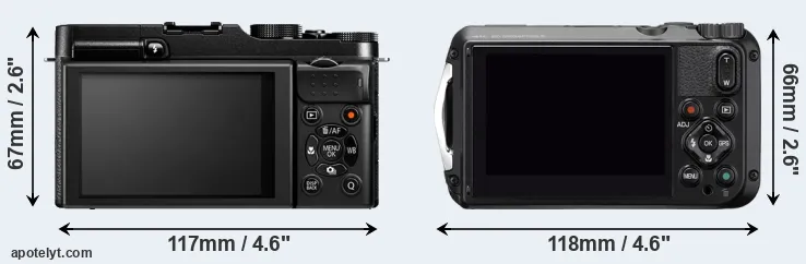 Comparison X-M1 or WG-6 rear
