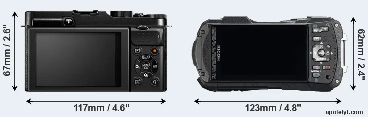 Comparison X-M1 or WG-60 rear