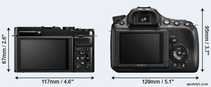 Comparison X-M1 or A58 rear