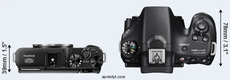 Compare X-M1 versus A58 top