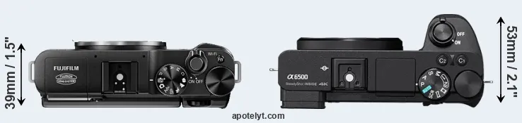 Compare X-M1 versus A6500 top