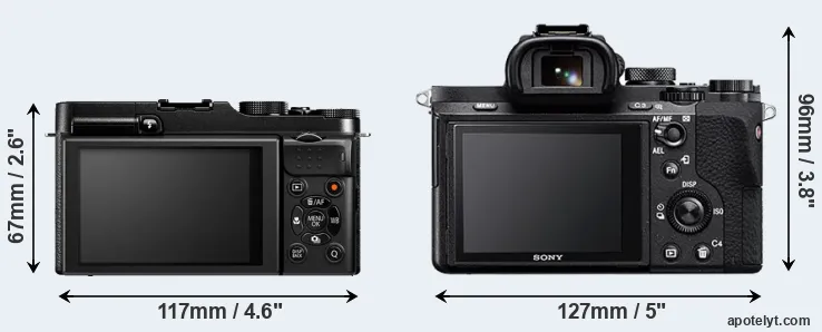 Comparison X-M1 or A7 II rear