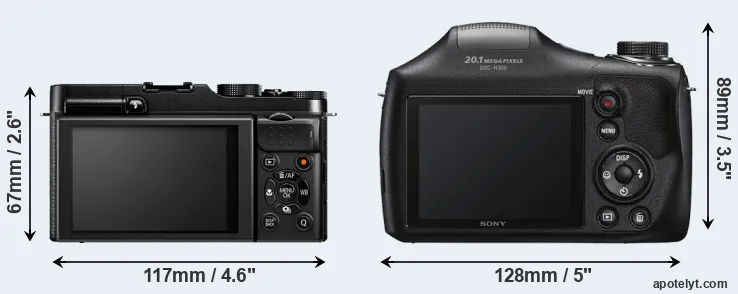 Comparison X-M1 or H300 rear