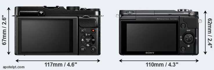 Comparison X-M1 or NEX-3N rear