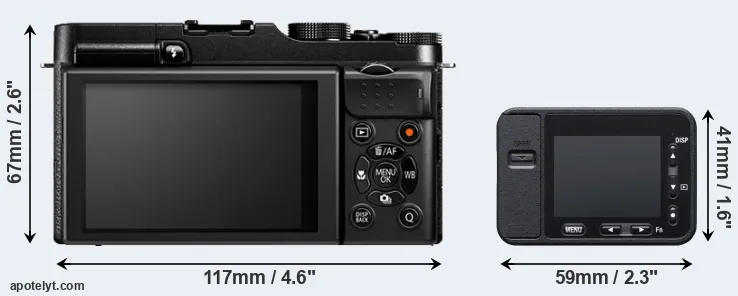Comparison X-M1 or RX0 rear