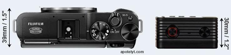 Compare X-M1 versus RX0 top