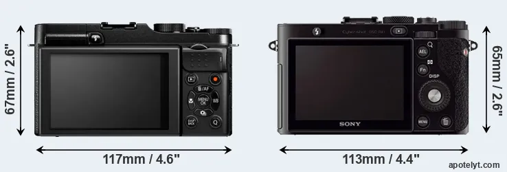 Comparison X-M1 or RX1 rear