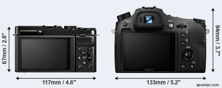 Comparison X-M1 or RX10 IV rear