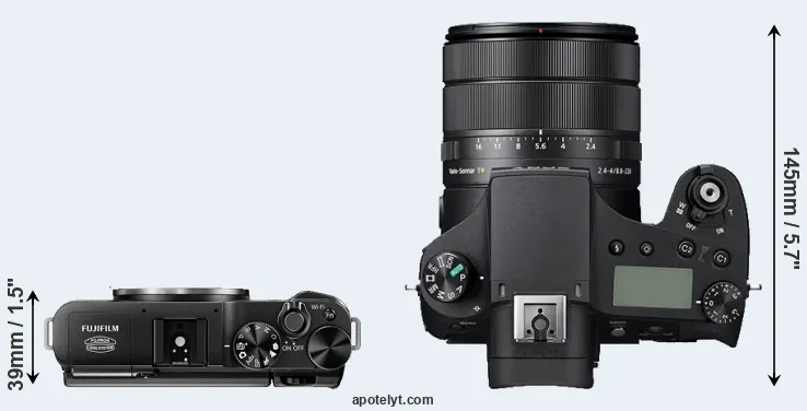 Compare X-M1 versus RX10 IV top