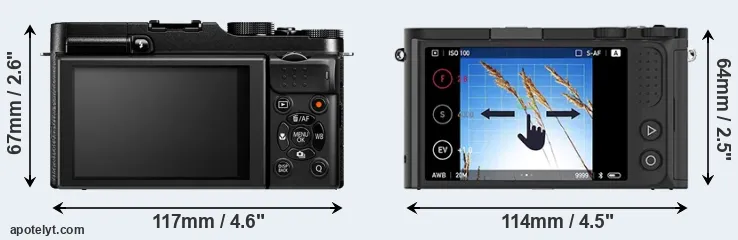 Comparison X-M1 or M1 rear