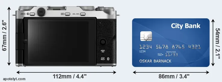 X-M5 and credit card rear side