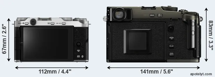 Comparison X-M5 or X-Pro3 rear