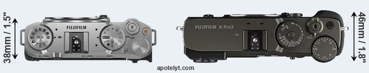 Compare X-M5 versus X-Pro3 top