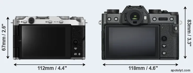 Comparison X-M5 or X-T30 rear