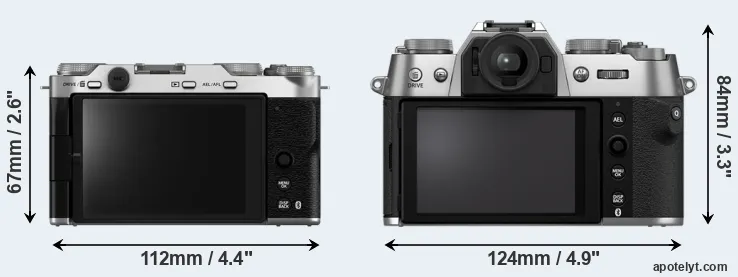Comparison X-M5 or X-T50 rear