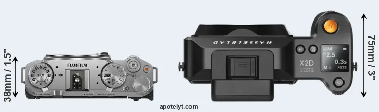 Compare X-M5 versus X2D 100C top