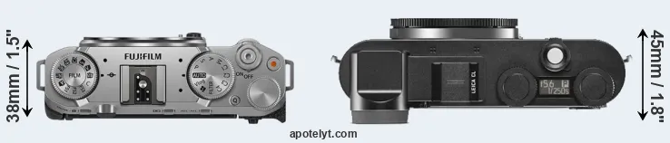 Compare X-M5 versus CL top