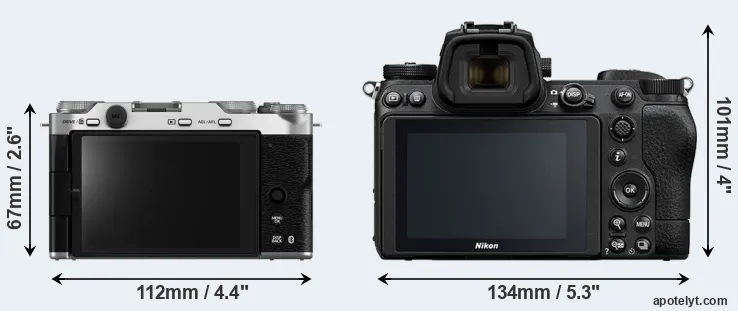 Comparison X-M5 or Z6 II rear