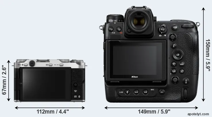 Comparison X-M5 or Z9 rear