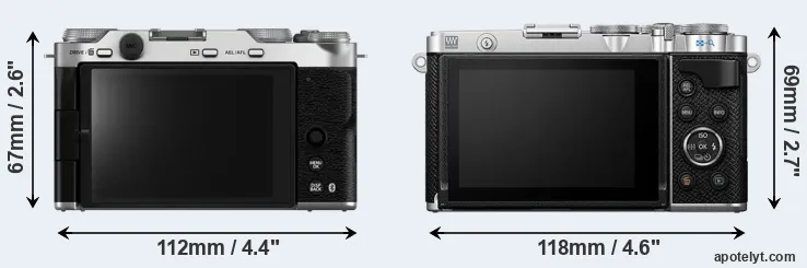 Comparison X-M5 or E-P7 rear