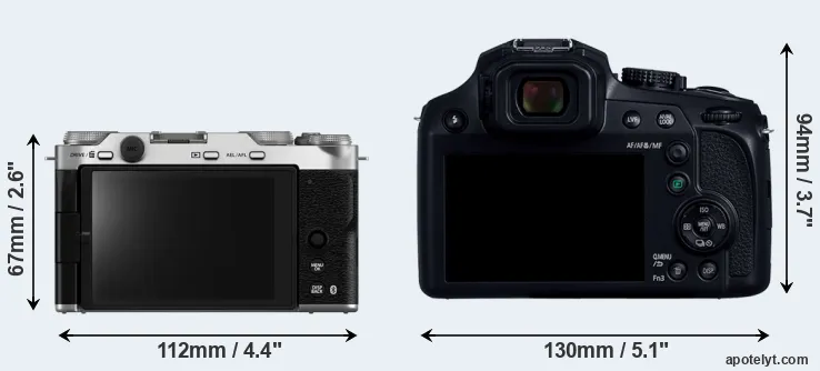 Comparison X-M5 or FZ82D rear